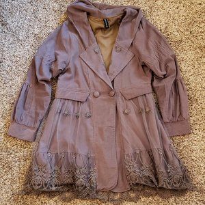 Sacred Threads Corduroy & Lace Coat
